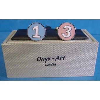 ONYX-ART CUFFLINK SET - POLO NUMBERS 1 & 3